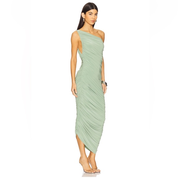 Norma Kamali One-Shoulder Mint Dress - Picture 2 of 3